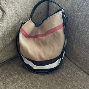 Burberry canvas bucket bag